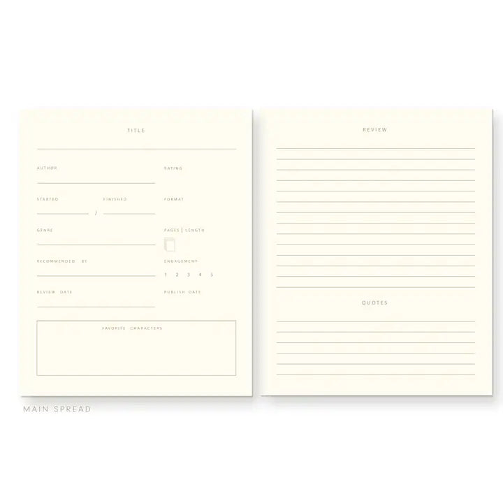 Striped Book Log Reading Journal