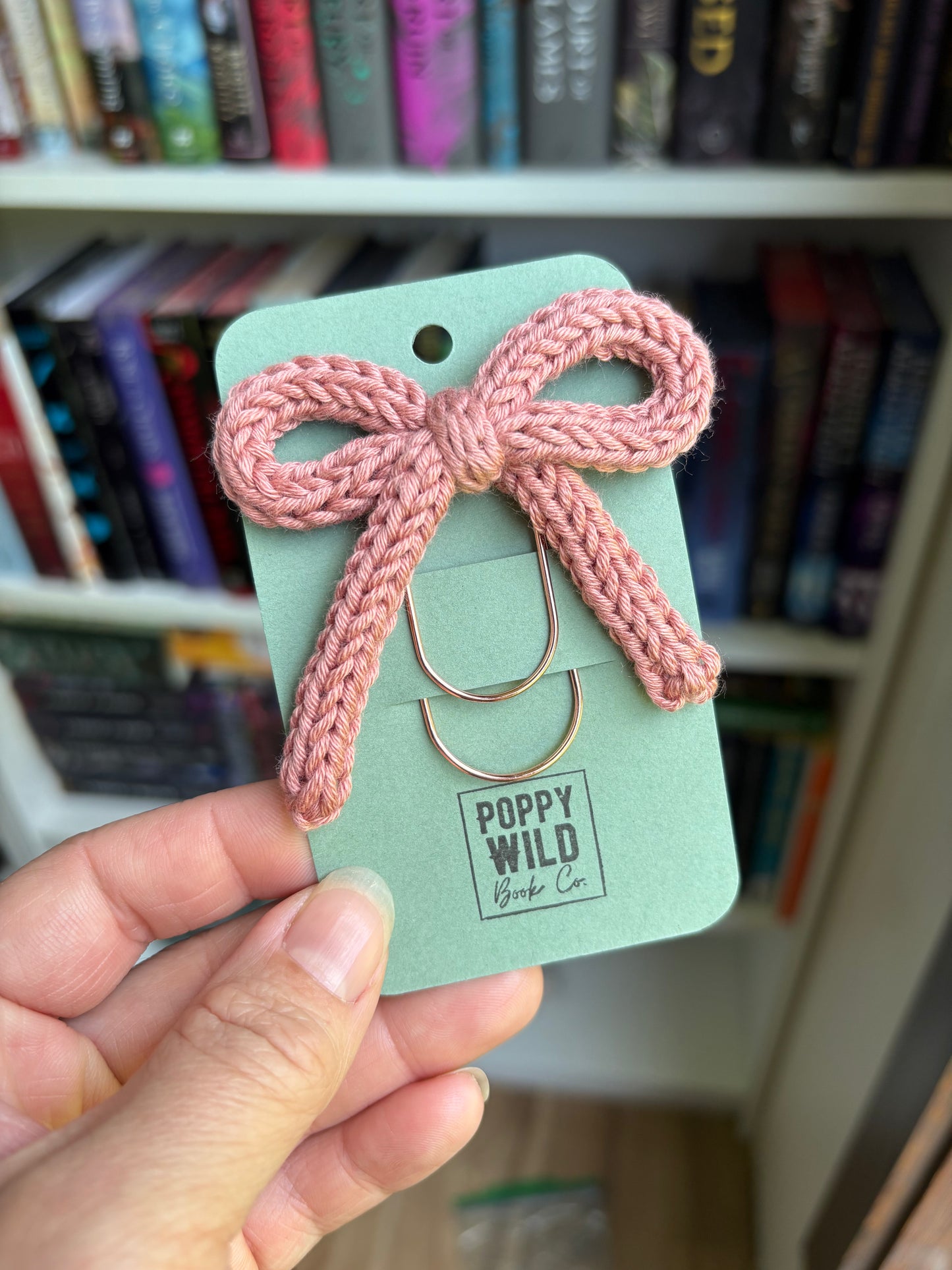 Knit Bow Bookmarks